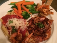 Balsamic.chicken.grilled.prawns